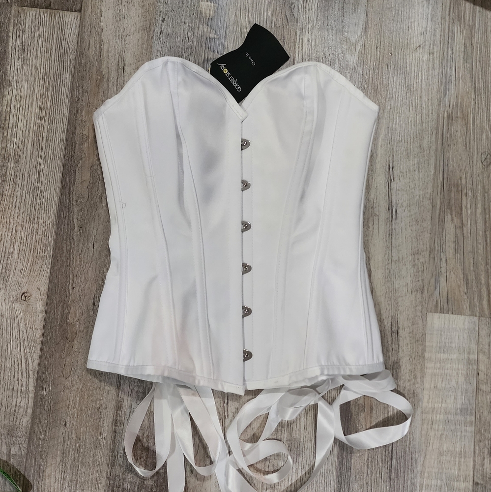 Instant Shape white satin overbust corset - Picture 4 of 9